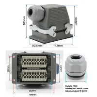 TOMADA MULTIPOLAR INDUSTRIAL 32 POLOS/ PINOS LADO - Foto 8