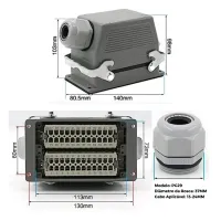 TOMADA MULTIPOLAR INDUSTRIAL 48 POLOS/ PINOS LADO - Foto 8