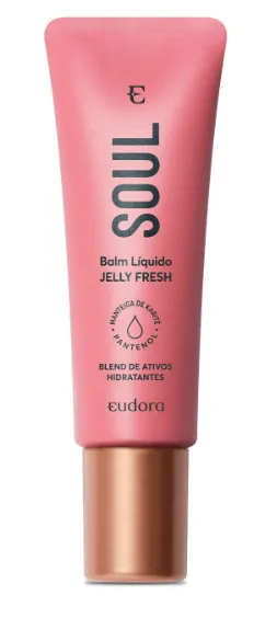 Balm Líquido Morango Tentação Eudora Soul Jelly Fresh 7,5ml