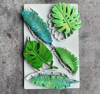 Molde de Silicone Folhas Silvestre