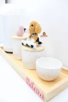 Pet + Coração - Kit Higiene - 5 peças - Poá - Garrafa G - Foto 4