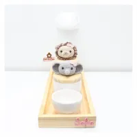 Kit Higiene - 5 peças - Poá - Safari Menina - Leoa + Elefantinha - Garrafa G