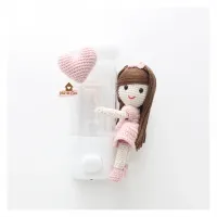 Dispenser Álcool Gel - Boneca com Coração