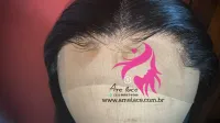 HUMANA Liso 50/55cm 300 gramas Lace Front HD humana  cabelo brasileiro repartição LivreBig®  - Foto 5