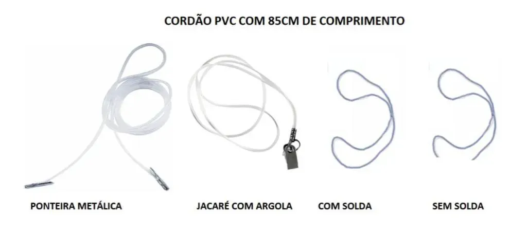 CORDÕES EM PVC - PACOTE COM 100 UN