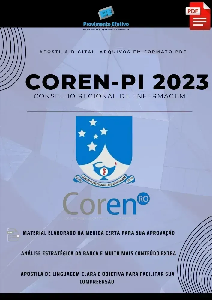 Apostila COREN PI Técnico Administrativo Ano 2023 Imagem