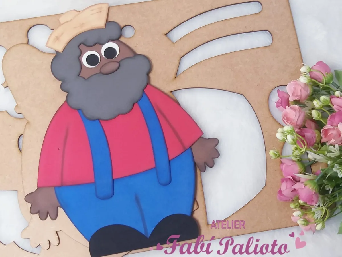 G1.364  Gabarito de Moldes em MDF Tio Barnabé 30 cm Imagem