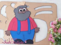 G1.364  Gabarito de Moldes em MDF Tio Barnabé 30 cm - Foto 2