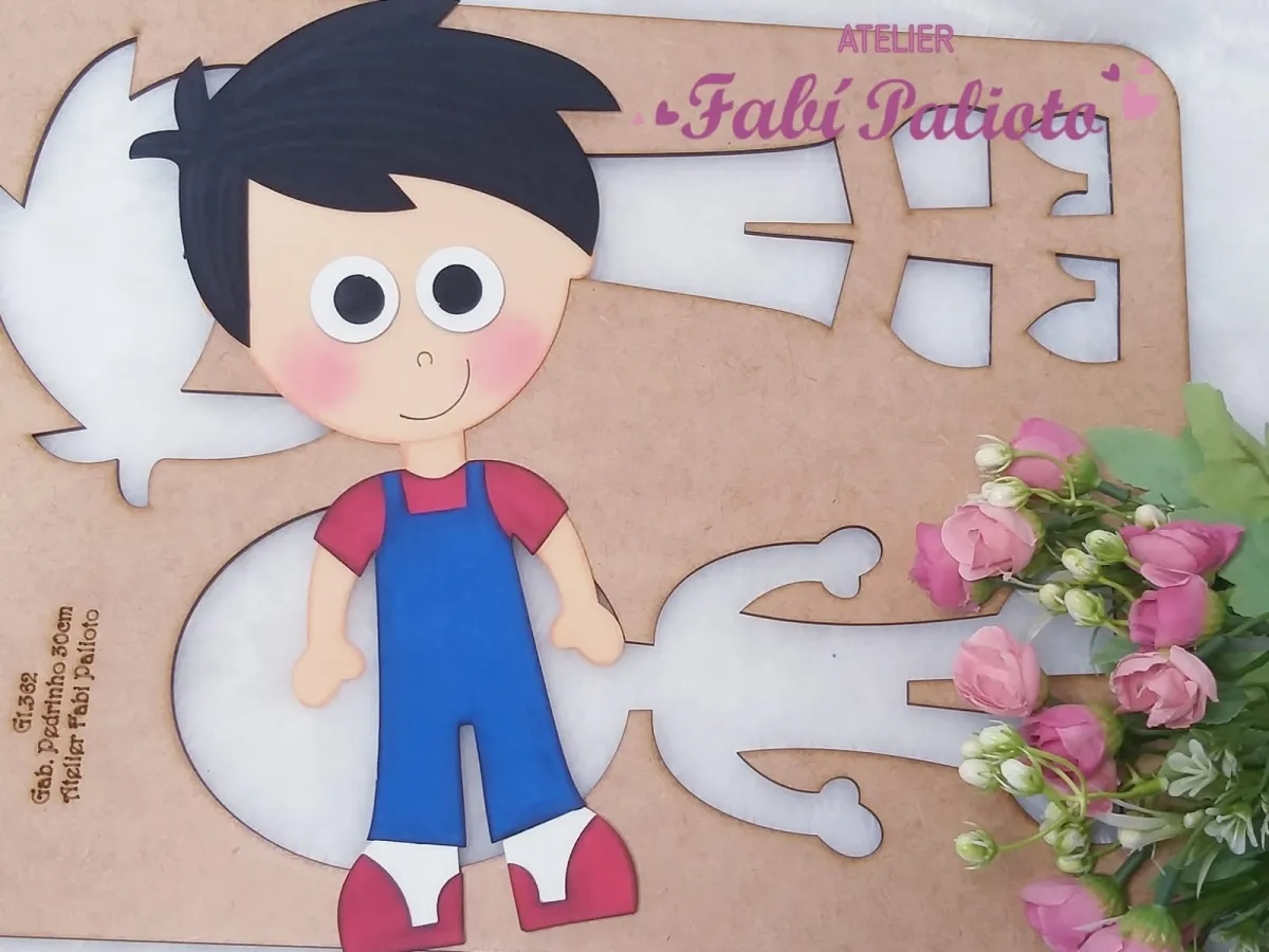 G1.362  Gabarito de Moldes em MDF Pedrinho 30cm