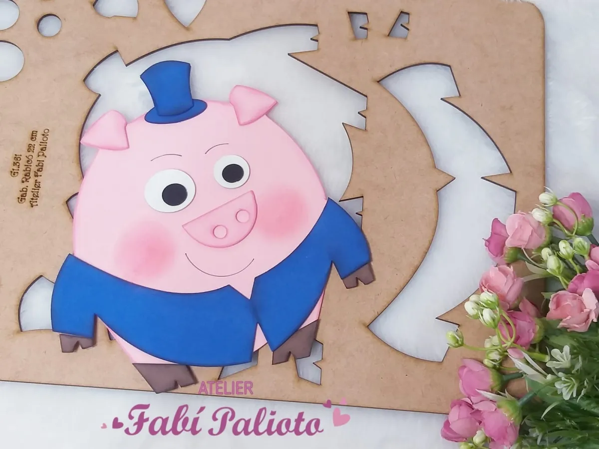 G1.361  Gabarito de Moldes em MDF Rabicó 22cm