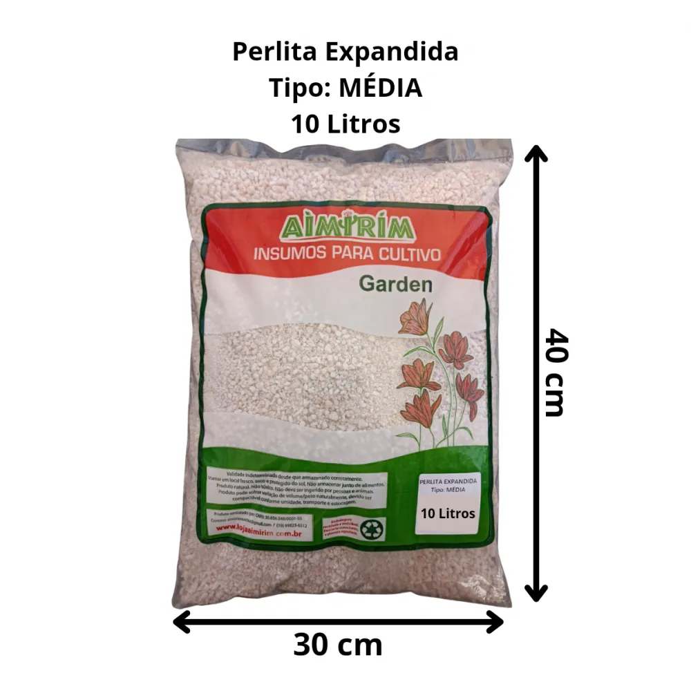 Perlita Expandida Média - 10 Litros Imagem