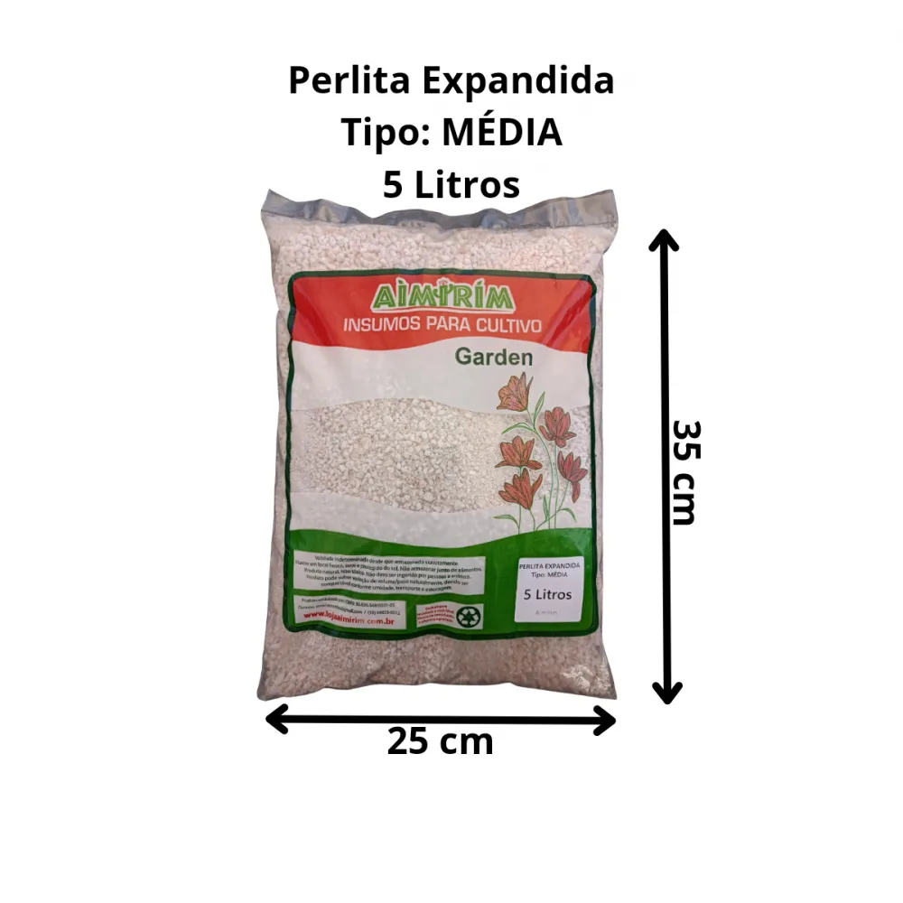 Perlita Expandida Média - 5 Litros
