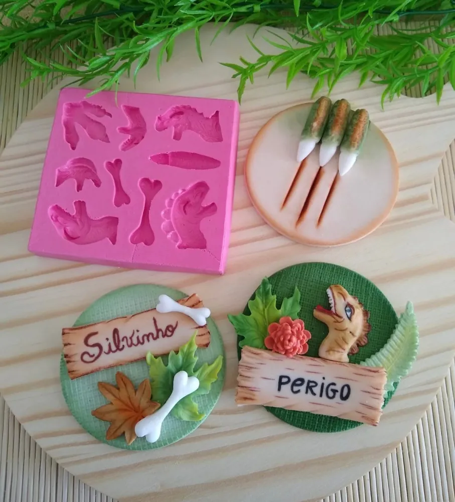 Molde de Silicone Dinossauros M