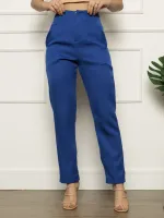 Calça feminina /alfaiataria/pantalona// verão inverno / elegante / despojado / estiloso / femininas /look / leve/ confortável/ ColeçãoMODA FEMININA EIRELI Calças/Calças sociais/Detalhes de costura/Mod - Foto 2
