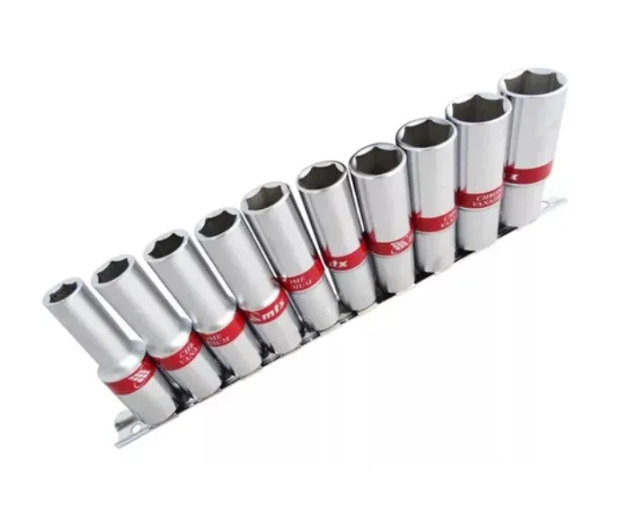 Jogo de Soquetes Sextavado Longos 8 - 19 mm  Encaixe 3/8 - MTX-135919