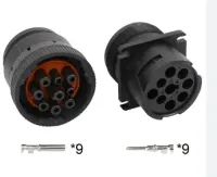 CONECTOR DEUTSCH  9 PINOS CIRCULAR MACHO / FEMEA
