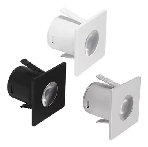 Balizador Spot Led mini luminaria quadrado 1w Embutir Imagem