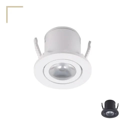 Balizador Spot Led mini luminaria redondo 1w Embutir Imagem