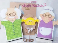 G1.368 Gabarito de Moldes em MDF Fantoche O caso do Bolinho - Foto 11