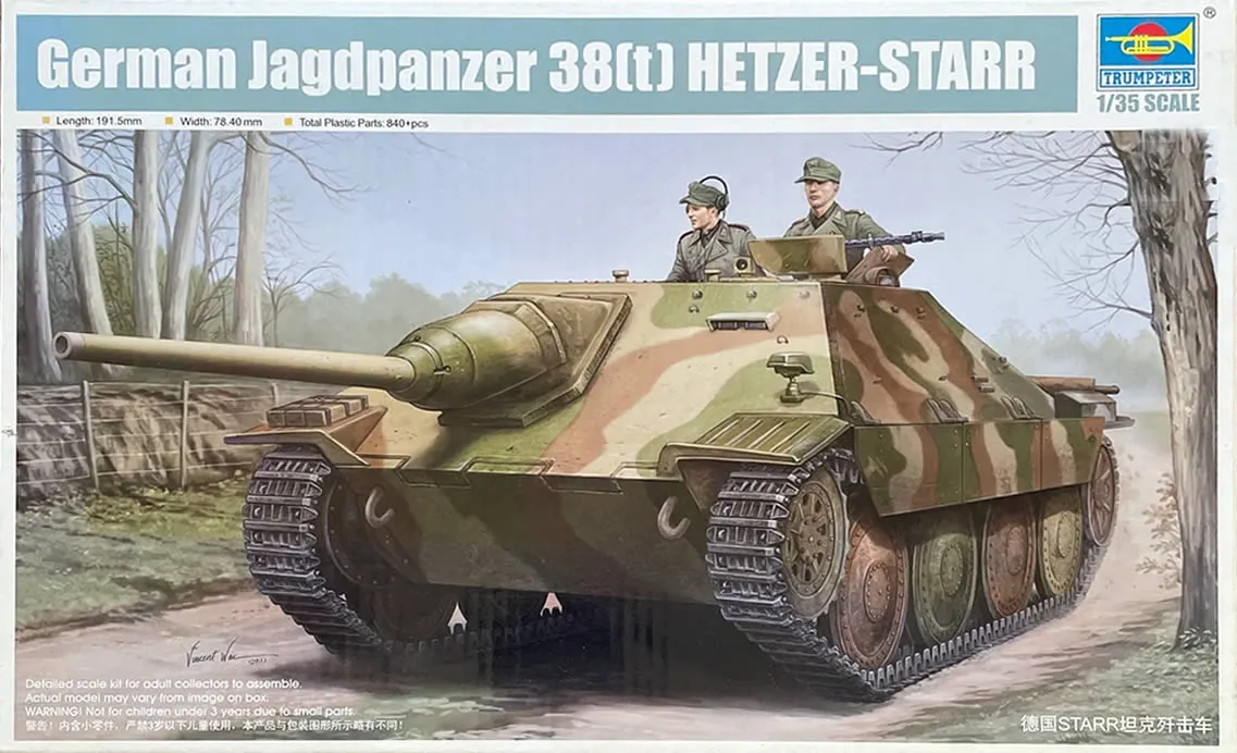 Tanque German Jagdpanzer 38(t) Hetzer-Starr Kit Trumpeter Plastimodelismo