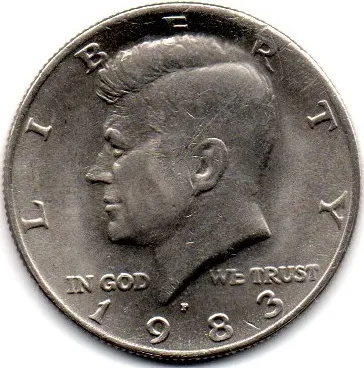 Estados Unidos - 1983P - 50 Cents - Half Dollar