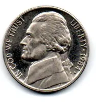 Estados Unidos - 1982S - PROOF - 5 Cents