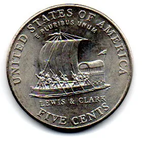 Estados Unidos - 2004P - 5 Cents - Westward Jorney - Keelboat