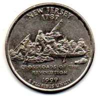 Estados Unidos - 1999D - 25 Cents - New Jersey - State Quarter Dollar - MBC