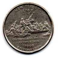 Estados Unidos - 1999P - 25 Cents - New Jersey- State Quarter Dollar - MBC