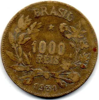 1931 - 1000 Réis - Moeda Brasil