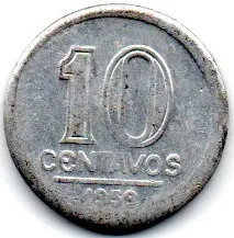 1959 - 10 Centavos - Moeda Brasil