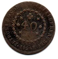 1826R - 40 Réis - Moeda Brasil Império