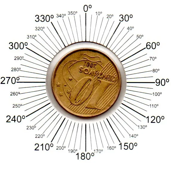 2001 - 10 Centavos - ERRO: Reverso Invertido - Moeda Brasil