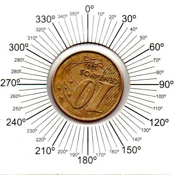 2001 - 10 Centavos - ERRO: Reverso Invertido - Moeda Brasil Imagem
