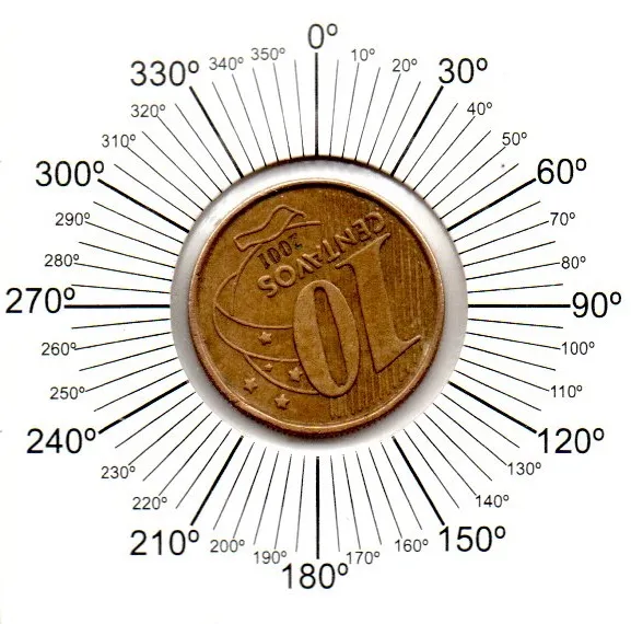 2001 - 10 Centavos - ERRO: Reverso Invertido - Moeda Brasil