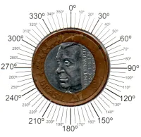 2002 - 1 Real - Comemorativa Juscelino Kubitschek - ERRO: Reverso Invertido 230° - Moeda Brasil - Foto 2
