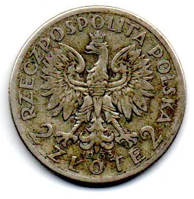 Polônia - 1933 - 2 Zlote - Prata .750 - Aprox. 4,4g - 22mm Imagem
