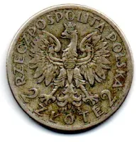 Polônia - 1933 - 2 Zlote - Prata .750 - Aprox. 4,4g - 22mm