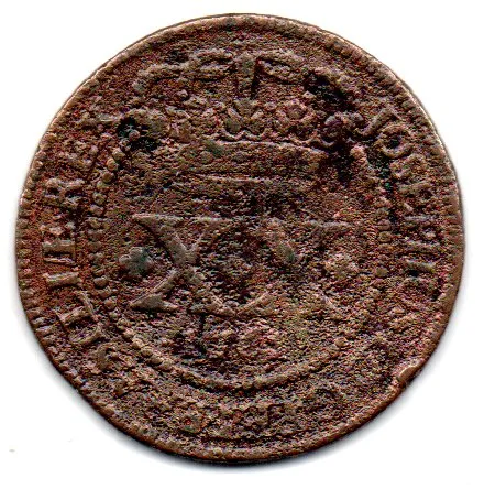 1761B - X Réis - Moeda Brasil Colônia - UTG