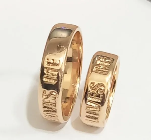 ALIANÇA Escrita Folheado  A Ouro ANJ00001