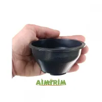 50 Mini Vasos Cuia 8 Pequena para Mini Suculentas Plantas - Preto - Foto 3