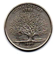 Estados Unidos - 1999D - 25 Cents - Connecticut - State Quarter Dollar - MBC