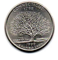 Estados Unidos - 1999P - 25 Cents - Connecticut - State Quarter Dollar - Soberba