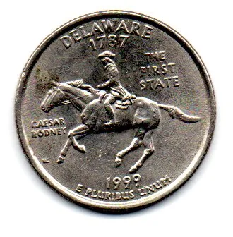 Estados Unidos - 1999P - 25 Cents - Delaware - State Quarter Dollar - MBC