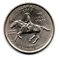 Estados Unidos - 1999P - 25 Cents - Delaware - State Quarter Dollar - MBC