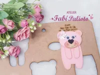 G1.372  Gabarito de Moldes em MDF Urso Marca Páginas