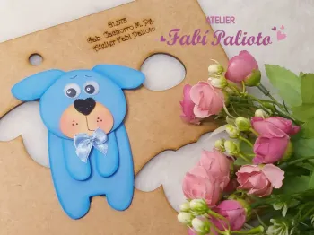 G1.373  Gabarito de Moldes em MDF Cachorro Marca Páginas