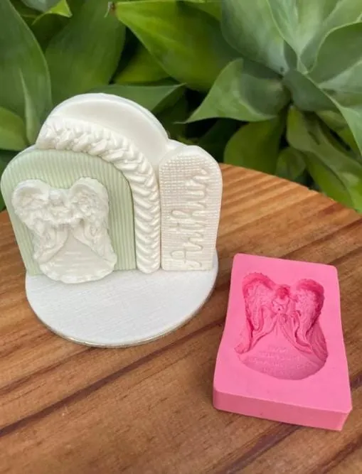 Molde de Silicone Anjo com Oração 