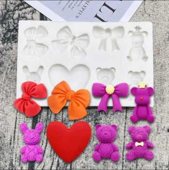 Molde de Silicone Laços e Ursos