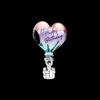 Berloque separador balao de ar quente feliz aniversario – em Prata925